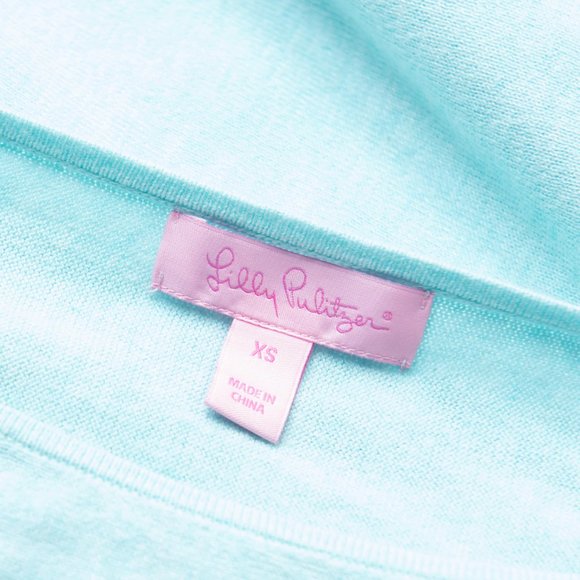Lilly Pulitzer Elba Sweater Preppy Pom Poms Light Lilac Verbena Blue Size XS - Picture 4 of 7